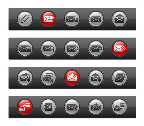 电子邮件图标//按钮栏系列图片下载