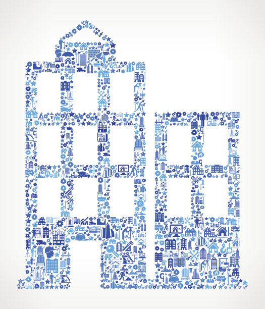 建筑建筑行业矢量图标模式图片下载