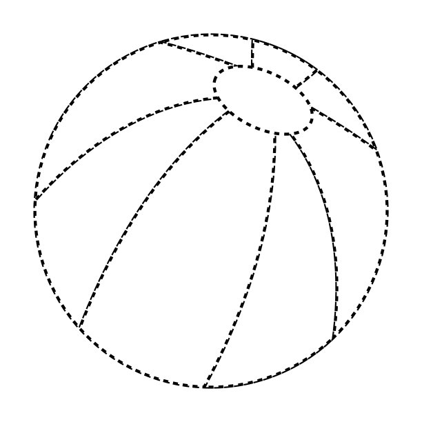海滩气球孤立图标图片下载