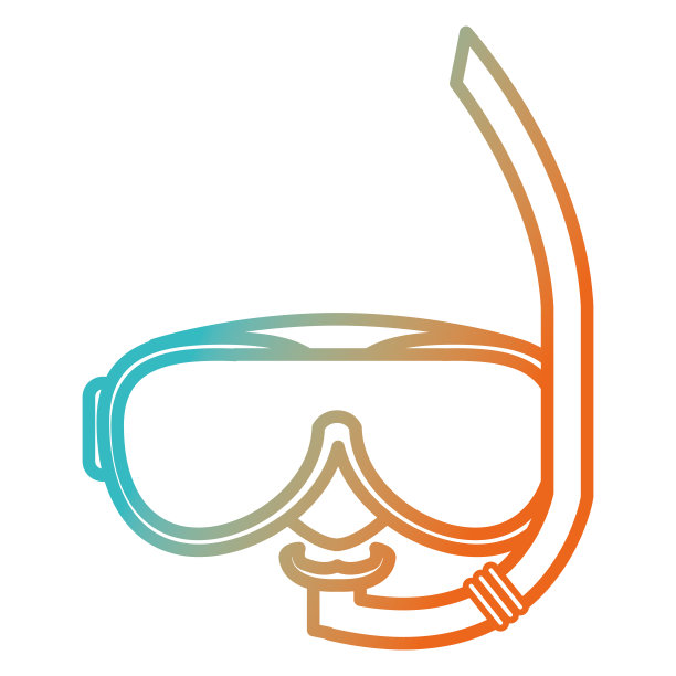 通气管和谷歌孤立图标图片下载