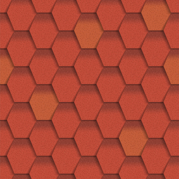 屋顶瓷砖的经典纹理和细节房子无缝模式材料矢量插图图片下载