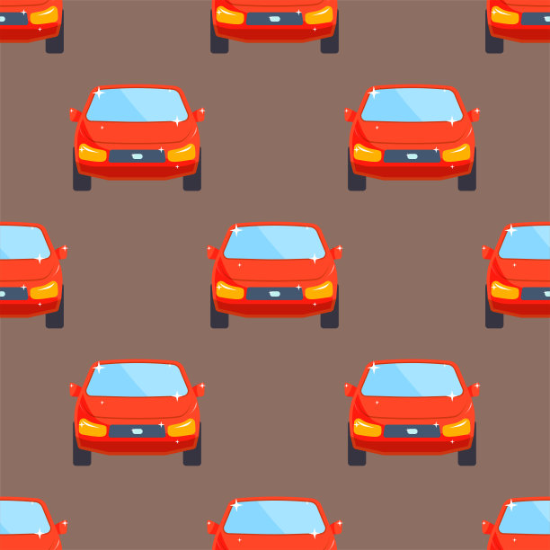 平红轿车车型设计轿车无缝模式矢量通用经典商务汽车插图图片下载