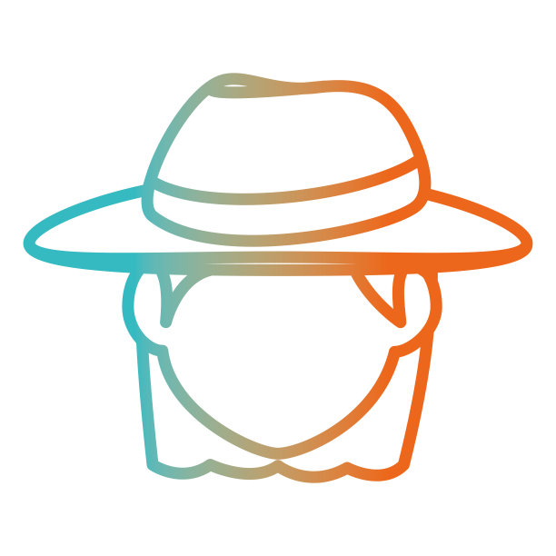 美丽的女人与帽子游客头像的角色图片下载