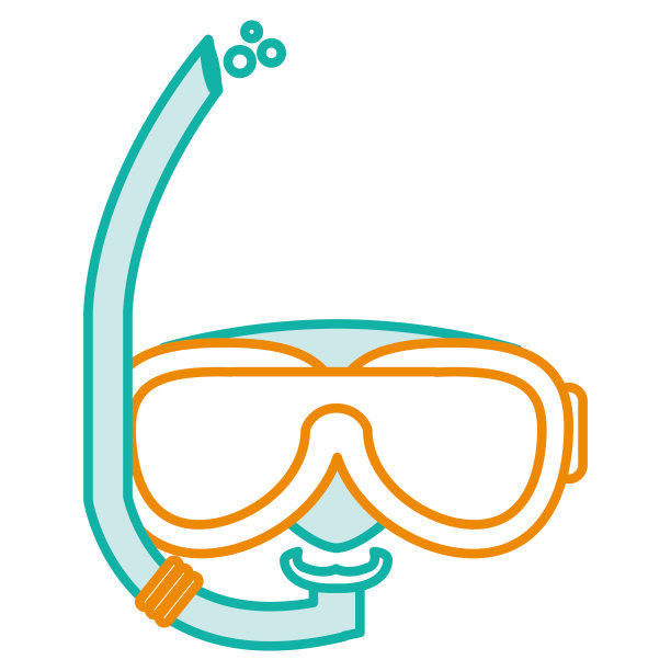 通气管和谷歌孤立图标图片下载