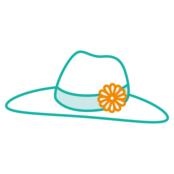 女沙滩帽图标图片下载