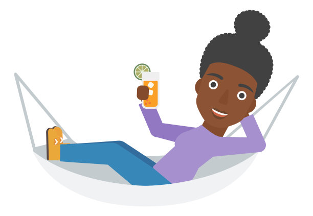 躺在吊床上的女人图片下载