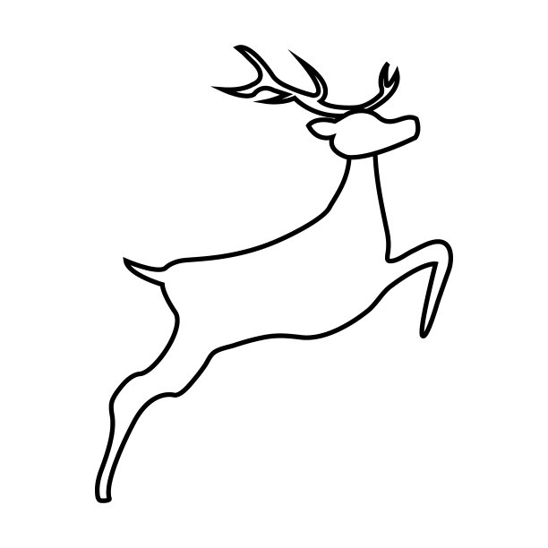 驯鹿被孤立在白色背景上图片下载