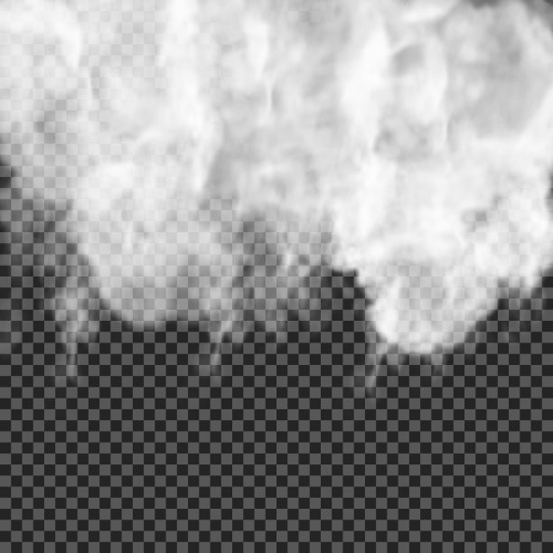 每股收益10。雾或烟隔离透明特效。白色矢量云，雾或烟雾背景。矢量图图片下载
