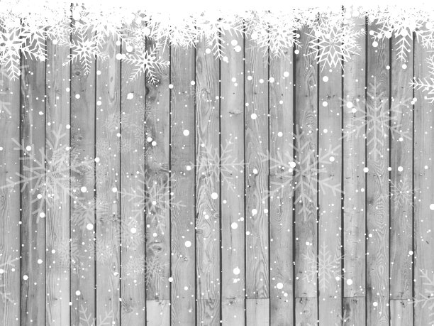 圣诞雪花上的木质纹理背景图片下载