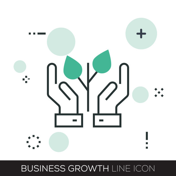 业务增长线图标图片下载