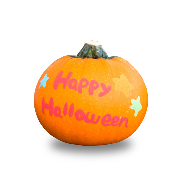 万圣节南瓜孤立在白色背景。，这有剪切路径图片下载