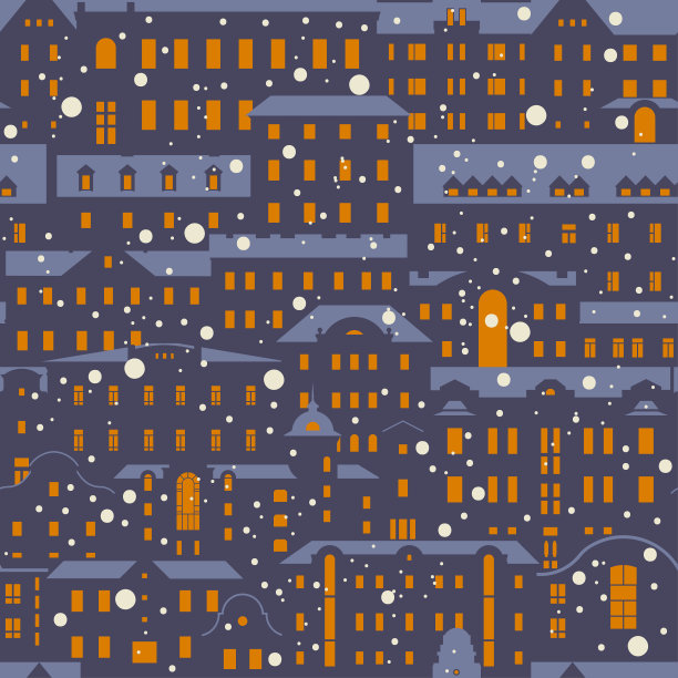 无缝矢量圣诞冬季模式。图片下载