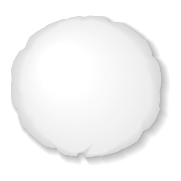 圆枕模板孤立在白色背景图片下载