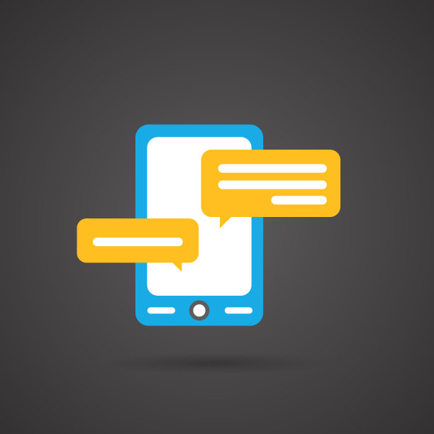 彩色平板智能手机图标上的黑暗背景图片下载