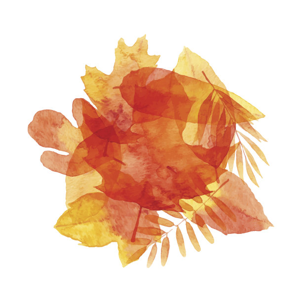 水彩叶子背景图片下载