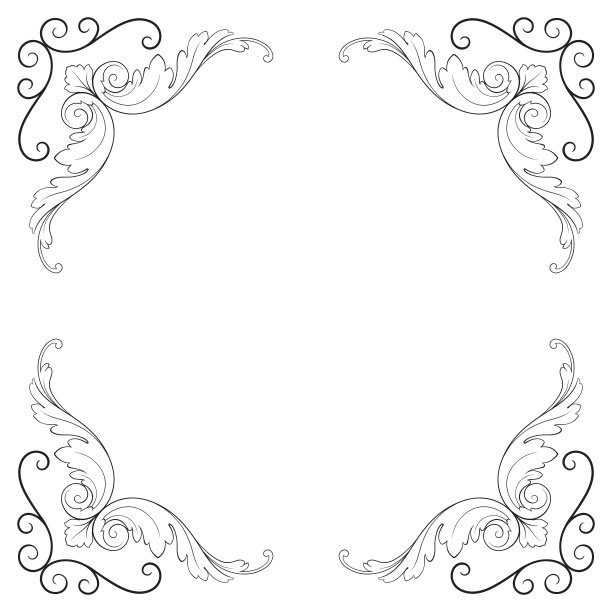 古典巴洛克式装饰向量图片下载