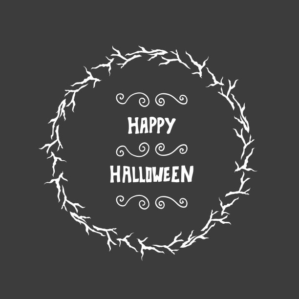 万圣节手绘请帖或贺卡。手绘元素为您的设计服装，海报，卡片，t恤图片下载