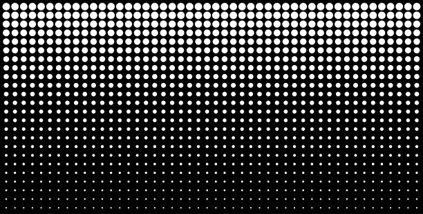 白色垂直渐变半色调网点背景，水平模板使用半色调网点图案。矢量图素材图片