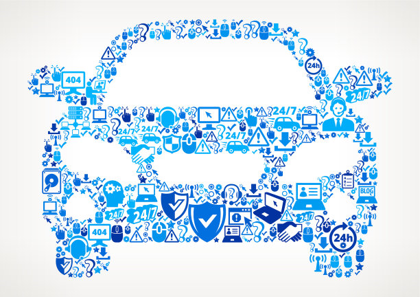 汽车技术支持矢量图标模式图片下载