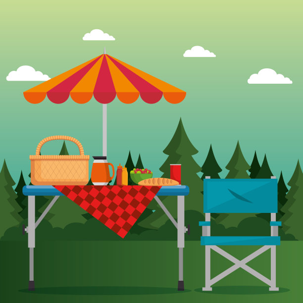 夏季户外野餐图片下载