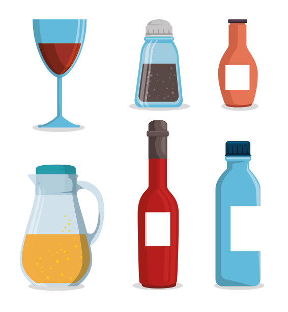 野餐图标套装图片下载