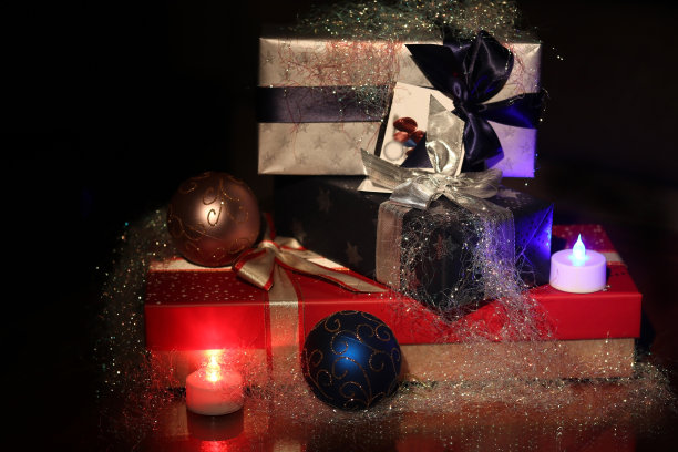 寒假礼物背景图片下载