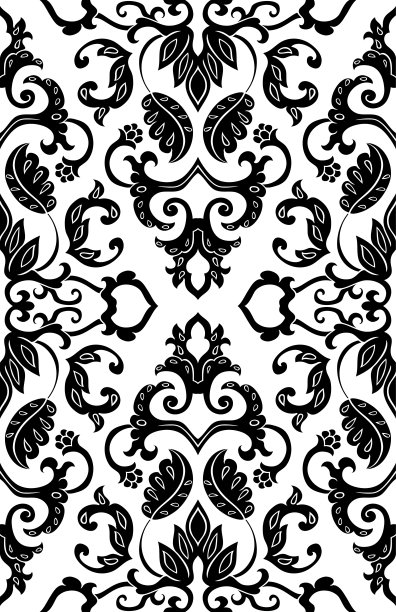 金银丝细工花卉图案。图片下载