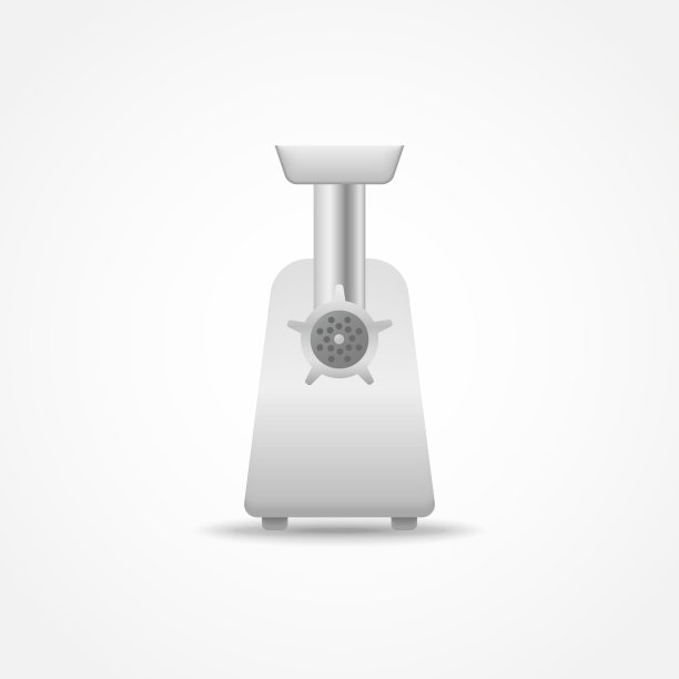 电动绞肉机。前视图。矢量插图。图片下载