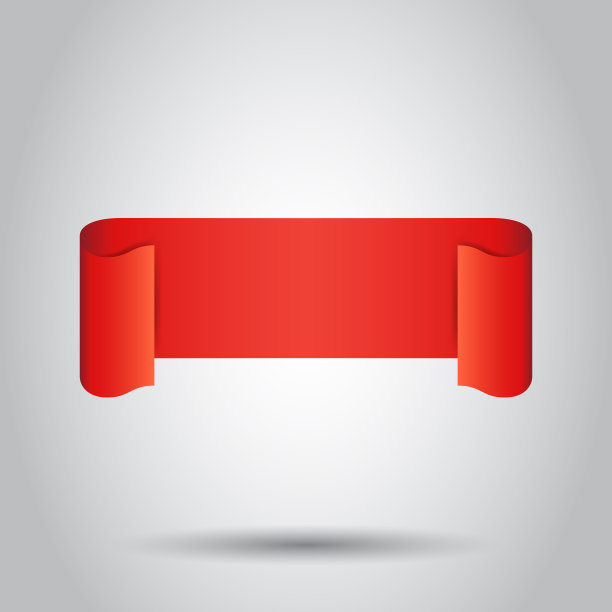 空丝带矢量图标。灰色背景上空白不干胶标签。图片下载