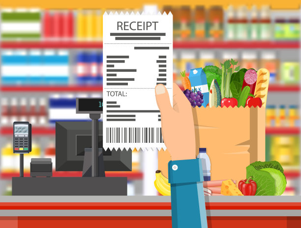 超市店内有商品。图片下载