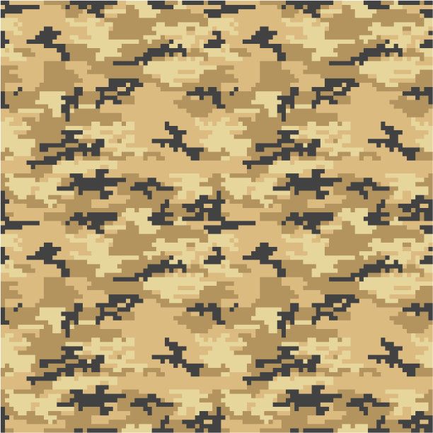 陆军或军事沙漠数字伪装无缝矢量模式或无缝矢量背景素材图片