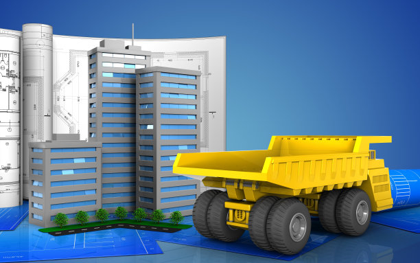 现代建筑在晴空下的低角度透视图片下载