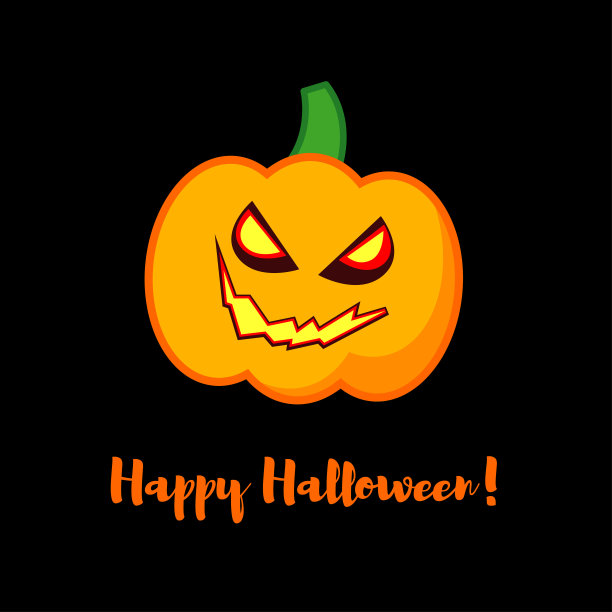 矢量背景万圣节快乐。万圣节的南瓜派对。海报,明信片。图片下载