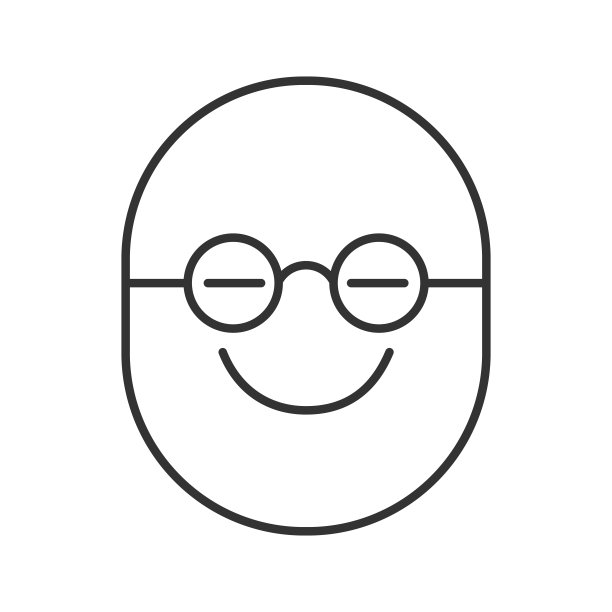 聪明的笑脸图标图片下载