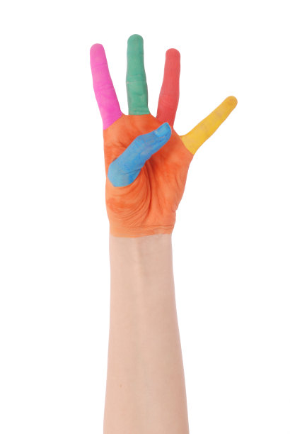 孩子的手画水彩画图片下载