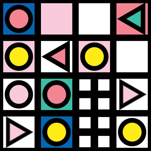 装饰几何形状的瓷砖。多色不规则的图案。抽象的彩色背景。艺术装饰装饰格图片下载