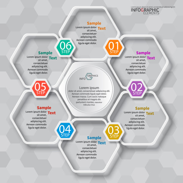 摘要三维纸张信息图图片下载