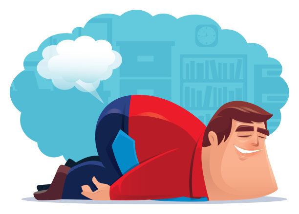 在办公室放屁和睡觉的商人图片下载