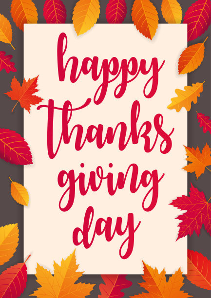 感恩节快乐垂直横幅-矢量插图图片下载