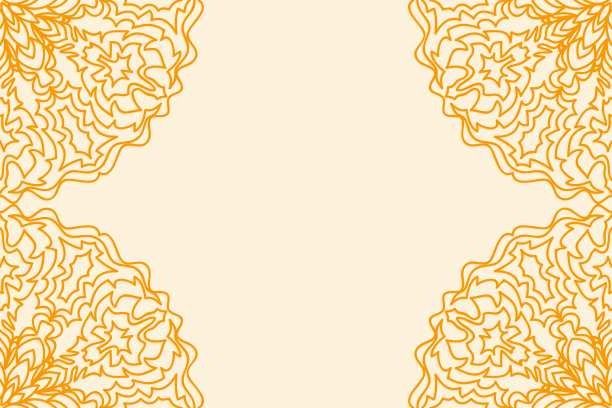 婚礼邀请函的名片模板。矢量插图。橙色图片下载