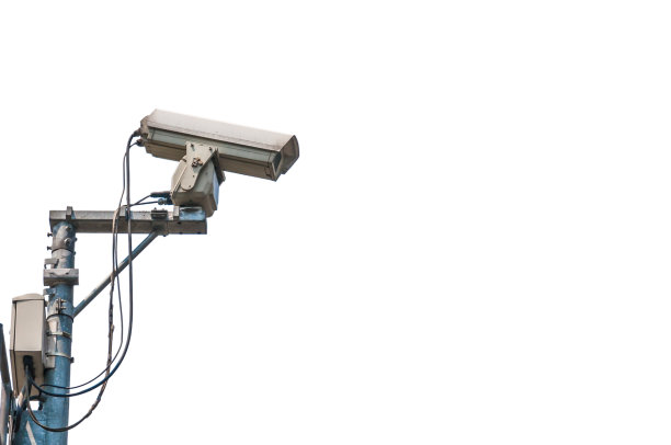 闭路电视摄像机孤立在白色背景上图片下载