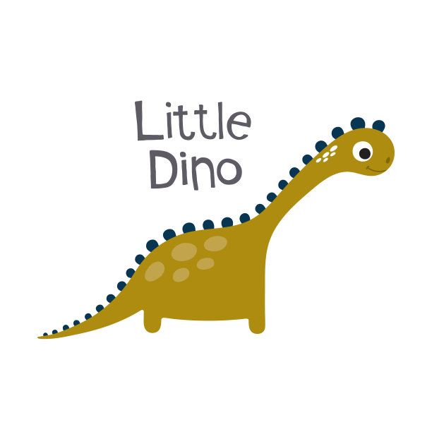 可爱的恐龙矢量插图图片下载