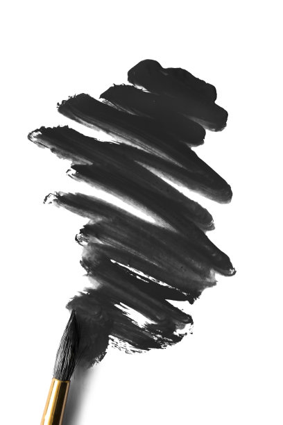 毛笔画黑图片下载