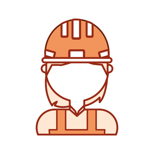 妇女与安全头盔图标图片下载