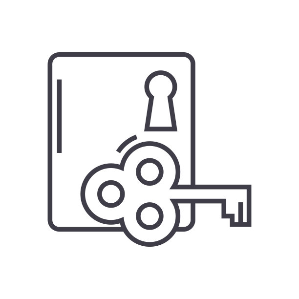 成功的关键矢量线图标，标志，插图的背景，可编辑的笔触图片下载