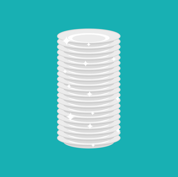 清洁板堆叠隔离。新鲜的菜。矢量图图片下载