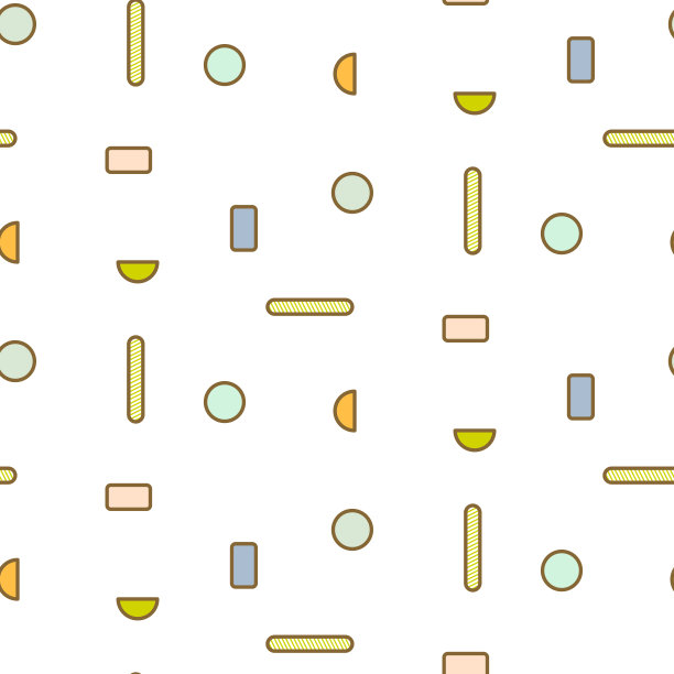 金线细球形状几何无缝矢量图案图片下载