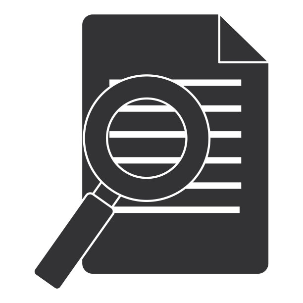 带有放大镜的文件纸图片下载