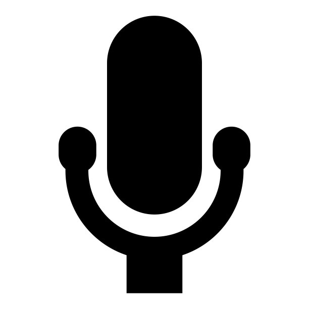 麦克风图标上的白色背景图片下载