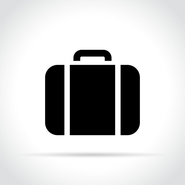白色背景上的手提箱图标图片下载